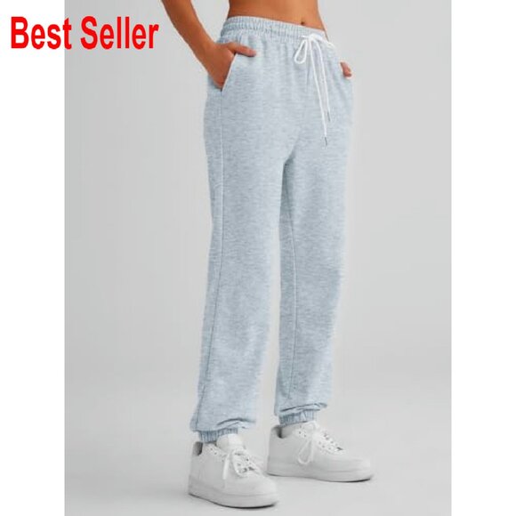 Women's Athletic Joggers Lounge Pants Cinch Bottom Comfortable Sweatpants - Picture 5 of 8